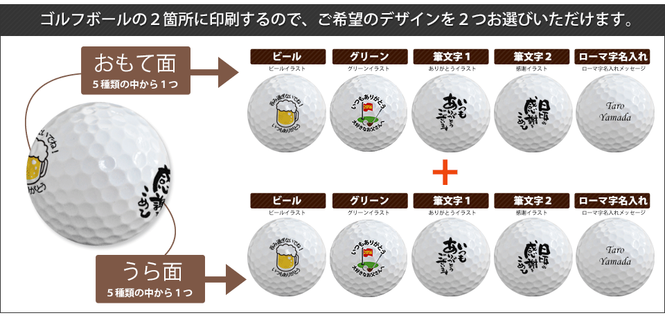 父の日プレゼント　ゴルル　名入れゴルフボール